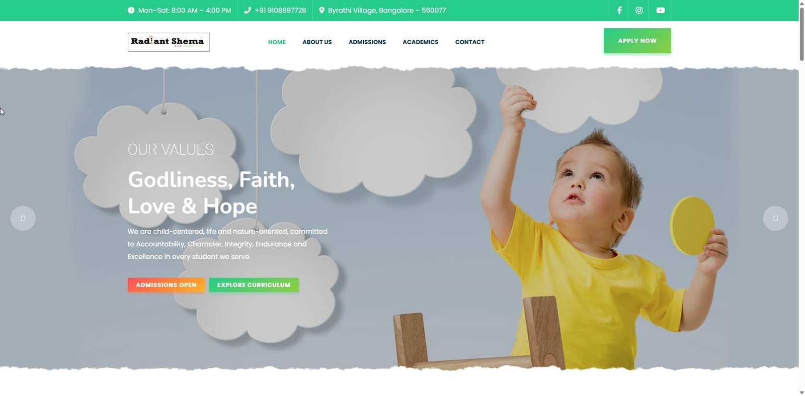 Radiant Shema School — NTech Digitals Portfolio
